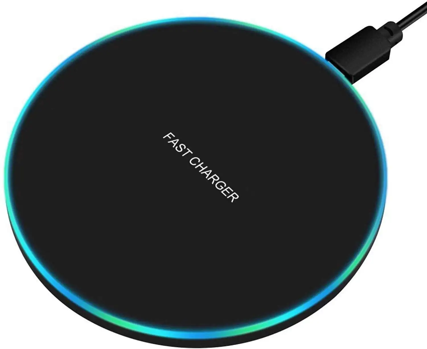 High Quality Universal Super Fast Charging Portable Round 10w Qi Premium Certified Mobile Phone Wireless Charger Pad
