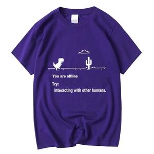 Camiseta de Hombre con Estampado de Dinosaurios, Informal, Cómoda, de Algodón, Manga Corta, Holgada, Personalizada, de Alta Calidad - Product Image 3