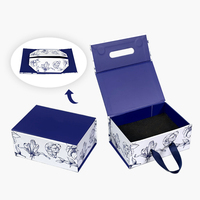 Boîte en papier pliable haut de gamme durable avec poignée, découpe personnalisée et marquage à chaud pour emballage cadeau de festival type valise