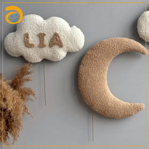 Veilleuse Murale Lune pour Chambre d'Enfant, Nuages Bouclés, Lampe Murale LED Blanc Chaud, Décoration Murale Chambre Enfant, Décoration Murale Prénom Bébé - Product Image 6