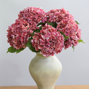 Flores Artificiales de <span class=keywords><strong>Hortensia</strong></span> Grandes, Simulación 3D, PVC Suave, Tacto Hidratante, 196 Piezas, Decoración para Hoteles y Bodas - Product Image 3