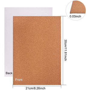 Vente en gros <span class=keywords><strong>de</strong></span> liège auto-adhésif taille A4 plaque <span class=keywords><strong>de</strong></span> support en liège adhésif à l'arrière écologique DlY adapté à la décoration murale bricolage - Product Image 2