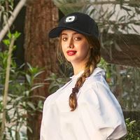 Casquette LED personnalisable transfrontalière rechargeable par USB, design unisexe, éclairage extérieur pour la randonnée, casquette 6 panneaux en polyester/coton