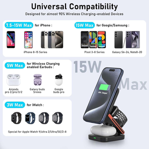 Nouveau <span class=keywords><strong>chargeur</strong></span> sans fil multifonction pliable 3 en 1, support magnétique, <span class=keywords><strong>chargeur</strong></span> sans fil en gros, adapté aux téléphones <span class=keywords><strong>Apple</strong></span> - Product Image 6