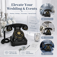 Téléphone rétro pour messages vocaux de mariage, enregistreur de messages audio pour événements de mariage/entreprise, commande en gros, réduction