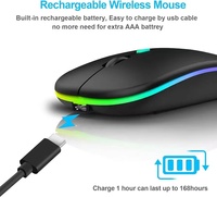Accesorios para Computadoras Mouse Inalámbrico Recargable para Laptop