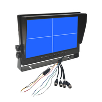 Moniteur de véhicule Android SeemeTech 10,1 pouces 4G/WiFi avec caméra DVR GPS 4 canaux, écran TFT IPS, connexion USB, prise en charge carte SD 1 To, garantie 1 an