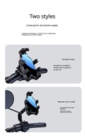 Support de téléphone universel pour guidon de moto Octopus, en alliage d'aluminium + plastique, étanche, antichoc, flexible