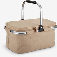 Panier isotherme PE moderne et minimaliste pour pique-nique en extérieur, pliable et portable, pour camping, refroidisseur de bière et de boissons, grande capacité, avec compartiment pour glaçons