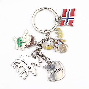 Llavero de Metal Esmaltado con Diseño Vikingo de Noruega y Dinamarca, Personalizado de Fábrica - Product Image 3