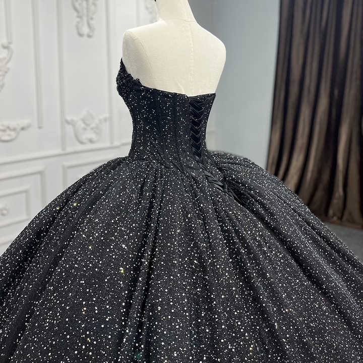 Shiny Glitter Black 2024 Long Secy Prom Evening Gowns Dresses Jancember — free download