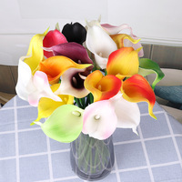 Usine de haute qualité 33CM PU Calla Lily fleur Simulation Mini Real Touch PU Lily pour la décoration