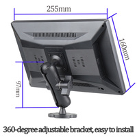 Monitor de Coche IPS HD de 10.1 Pulgadas y 6 Canales, Voltaje Amplio DC12V-36V, Admite Grabación en Bucle de 256G