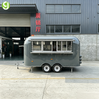 Remorque alimentaire mobile de style caravane Goeasy, unité de restauration pour événements, camions de restauration en acier inoxydable