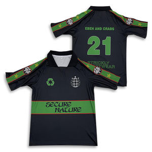 Camiseta de fútbol personalizada sublimación bordado Diseño Club moda hombro caído Polo camiseta de fútbol - Product Image 1