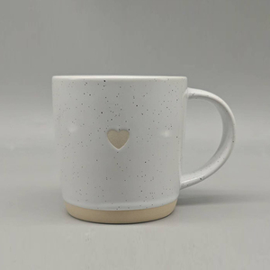 Tasses à café en céramique brillantes RTS 11,5 oz à pois, avec deux cœurs, pour la Fête des Mères et la <span class=keywords><strong>Saint</strong></span>-<span class=keywords><strong>Valentin</strong></span> - Product Image 2