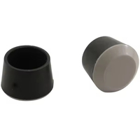 Embout de patte en vinyle noir de 1 pouce Slide Glide |   Pour les pieds de chaise : déplacement facile et protection du sol |   Protection des sols et des surfaces