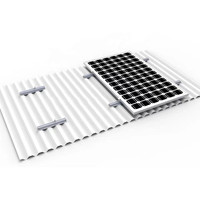 Structure de support en aluminium anodisé pour l'installation de panneaux solaires sur toit sans rails, installation facile, conception encadrée