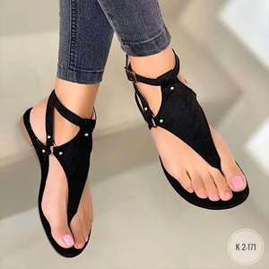 Factory Wholesale New <b>Large</b>-Size Women's Flat Toe Sandals Breathable Slip-On Miter With Cushioning Fashionable Platform - Product Image 2