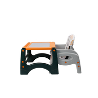 Chaise haute pour bébé, hauteur réglable, plateau repas, table d'apprentissage, chaise en plastique 4 en 1 pour enfants