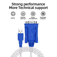 Cable Adaptador USB a RS232 al por Mayor de Fábrica, Cable Serial DB9 Macho de 9 Pines con Chipset FTDI, Cable Convertidor RS-232