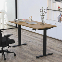 Bureau de travail moderne en métal, réglable en hauteur par moteur, pour ordinateur et étude