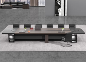 Nouveau modèle de table de conférence table de réunion de bureau 8 places table de formation meubles de bureau réunion - Product Image 3