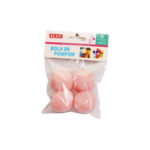 Pompon ILAN 4.0 Cm Colore Pesca, Materiali per Artigianato - Product Image 1