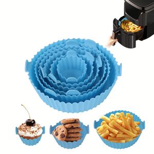 6 Pcs Reusable Non-stick air Fryer <b>Accessories</b> Silicone Coating Pot Basket Forma De air Fryer Silicone air Fryer Liners Sets - Product Image 1