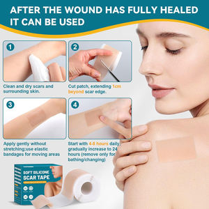 Bande adhésive en silicone pour cicatrices chirurgicales, couvre-cicatrices chéloïdes pour le visage, bandes post-césarienne, crème anti-rides, gel de nuit pour les lèvres, hydrocolloïde - Product Image 2