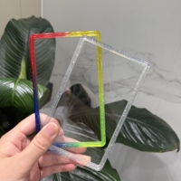 Protège-cartes de collection style Sparkles, dégradé de couleurs, avec plaque arrière pour cartes gradées PSA