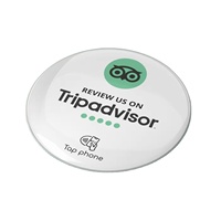 Plaque Professionnelle en PVC Époxy Personnalisable avec Code QR, Tag NFC RFID 13.56MHz, Réseaux Sociaux, Avis Google – 120 Pièces