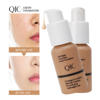 Fond de teint liquide brillant adoucissant pour la peau, longue tenue, hydratant, fini naturel, marque privée QIC Foundation
