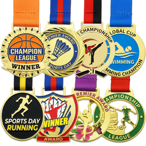 Médailles en métal vierges personnalisées pour les compétitions de natation, de football, de basketball, de karaté, de taekwondo, de triathlon, d'athlétisme, de course sur piste et sur route, de 5 km et de 10 km - Product Image 2