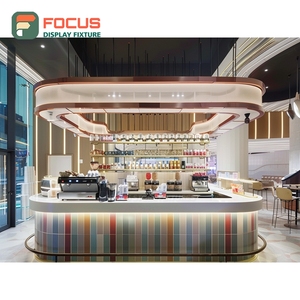 Premium Coffee Display Cabinet Matte <b>Black</b> Finish Syrup Bottle Display Area Cafe Merchandise Cabinet - Product Image 3