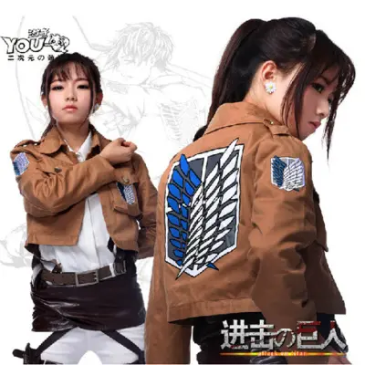 Ecoparty 2021 attacco di moda su Titan giacca Shingeki no Kyojin giacca legione Cosplay <span class=keywords><strong>Costume</strong></span> giacca cappotto qualsiasi dimensione di alta qualità