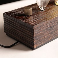 Diffuseur d'arômes en bois de noyer Dispositif de parfum sans eau de qualité supérieure, distributeur d'huiles essentielles à ultrasons en bois massif"