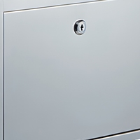 Boîte aux lettres extérieure autoportante en acier inoxydable blanc, étanche et durable, avec finition brossée