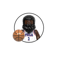 Figuras de Jugadores de Baloncesto en Mini Bloques de Construcción, Juguete Educativo para Niños, Modelo de Estrella de Dibujos Animados, Regalo G00107