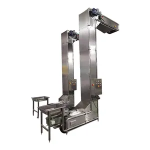 Fabrika fiyat paslanmaz çelik kova yatay taşıma Z tipi asansör konveyörü aperatifler için