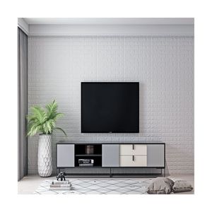 Carta da Parati 3D Moderna in Schiuma PE Rosa, Impermeabile, Decorazione Casa, <span class=keywords><strong>Adesivi</strong></span> Murali, Stile <span class=keywords><strong>Mattoni</strong></span> 3D, Piastrelle in Schiuma - Product Image 6
