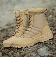 Bottes d'Hiver Tactiques de Combat pour Hommes, Chaussures de Randonnée pour Désert et Activités Extérieures