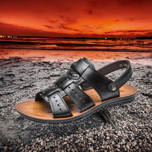 Sandalias Planas de Verano y Primavera para Hombre, Diseño Italiano, Casuales, Transpirables, Ligeras, Antideslizantes, de Cuero, Tallas 38-47 - Product Image 3