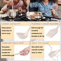 Ensemble de 10 ustensiles de cuisine en silicone résistants à la chaleur, antiadhésifs, non toxiques, compatibles lave-vaisselle, spatule, cuillère, spatule ajourée