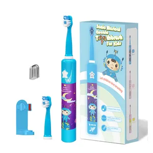 CE RoSH Certified IPX7 Waterproof USB Rechargeable Soft Dupont Bristle Kids Music Electric Toothbrush For Travel