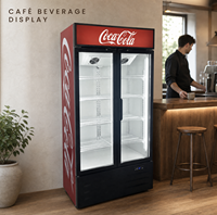 Réfrigérateur vertical commercial à porte simple/double/triple de 300L-1100L, vitrine réfrigérée mécanique pour boissons, idéal pour les supermarchés - Vente chaude