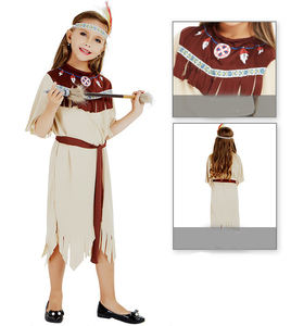 เครื่องแต่งกายวันฮาโลวีนสำหรับเด็ก<span class=keywords><strong>ชุด</strong></span><span class=keywords><strong>อินเดีย</strong></span>ชนเผ่าพื้นเมือง<span class=keywords><strong>ชุด</strong></span>คน<span class=keywords><strong>โบราณ</strong></span>คอสเพลย์การแสดง - Product Image 3
