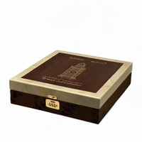 Caja de Perfume de Madera Reutilizable con Estampado de Lámina Dorada Noble para Arabia