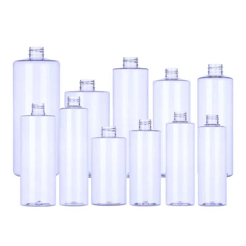 Garrafa de plástico vazia 240ml 250ml 280ml 300ml 400ml 480ml 500ml 550ml 750ml 900ml loção garrafa plástica embalagem