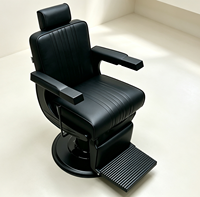 Chaise de barbier professionnelle de luxe, confortable, inclinable, pivotante, hydraulique, pour hommes, salon de coiffure